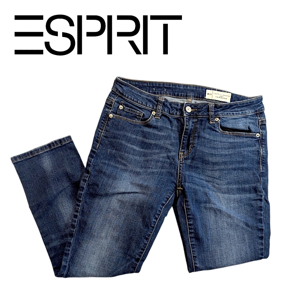 Esprit Blue Ankle Cropped Jeans with Stretch